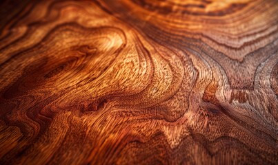 Naklejka premium Dark cherry wood surface with polish