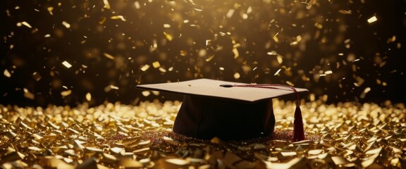 cap balloons Graduate poster celebratory scene graduation overfl