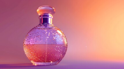 perfume bottle in different gestured and shaped with abstract background  isolated on the gradient background with mint cool and cube background 