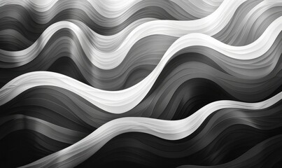 Obraz premium Grayscale abstract wave pattern