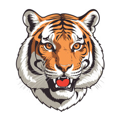 Roaring Tiger Illustration in Bold Style