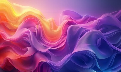 Obraz premium Gradient flowing ribbons background