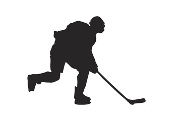 Obraz premium black ice hockey athlete vector
