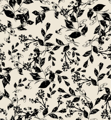 Seamless floral design. Backdrop flowers pattern.