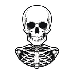 Vintage Human Skeleton Illustration