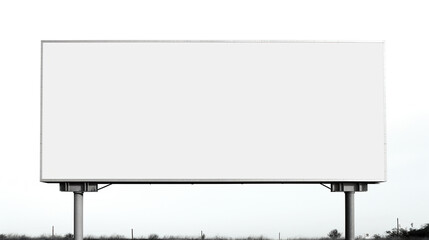 Obraz premium Isolated white background with a blank billboard