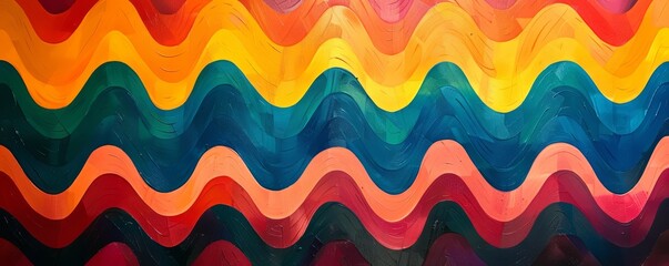 Repetitive patterns of vibrant zigzags