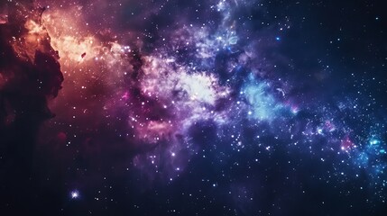 Obraz premium Cosmic Wonder: Wide-angle View of Nebulae and Galaxies