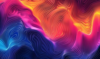 Obraz premium Bold gradient with abstract lines