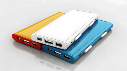 View of electronic backup charger for smartphone charging