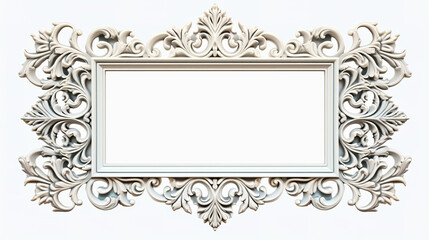 Ornamental frame set apart against a white background
