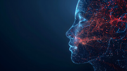 Artificial intelligence, technology, and web background. Virtual concept design