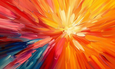 Obraz premium Abstract starburst in vibrant tones