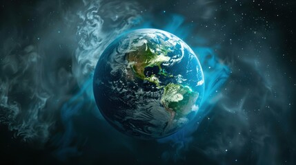 Fototapeta premium Global initiative: world ozone day, raising awareness critical importance of ozone layer, promoting international cooperation reduce ozone-depleting substances, safeguarding our planet's atmosphere.
