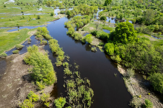 river flood, top view