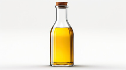 Isolated olive oil bottle against a white background