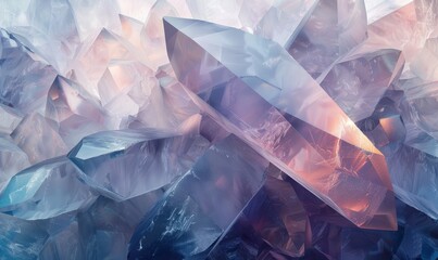 Obraz premium Geometric crystal patterns