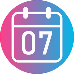 Red and blue gradient calendar day 