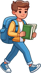 Back to School day student character for an also vector design