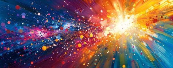 Colorful light bursts