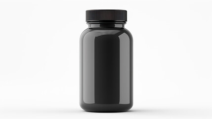 Isolated sports supplement bottle on a white background