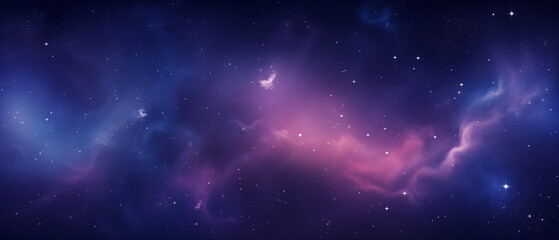 Naklejka premium Mystical Pink and Blue Nebula in Space