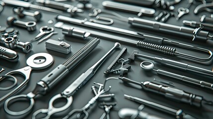 Fototapeta premium Explore the intricate design of medical instruments 