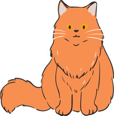 cat funny style vector design