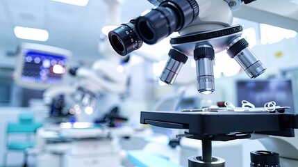 A well-equipped dental clinic with various medical instruments and technology 