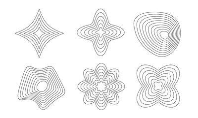 Modern minimalist aesthetic line elements. Trendy linear shapes.