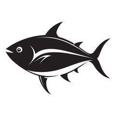 tuna fish silhouette collection vector