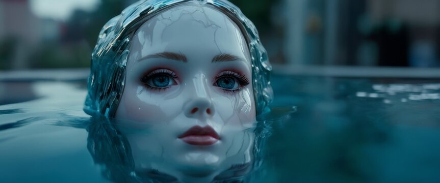 filthy decapitated doll s Surreal porcelain dolls head cracked g