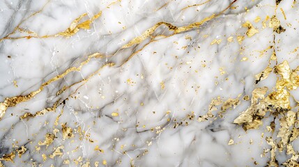 White Marble with Golden Veins