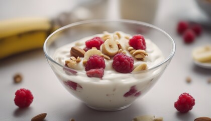 muesli with berries and yogurt