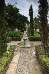 Andalusian Gardens,tranquil public garden for quiet walks amid exotic plants, flowers & fruit trees