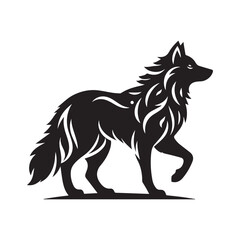 Fox vector art silhouette design