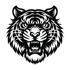 Tiger Head vector art silhouette design