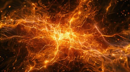 Abstract Glowing Energy Burst