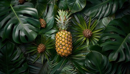 Fototapeta premium Tropical Delight Pineapple Still Life