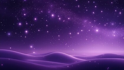 Obraz premium A starry night sky in purple tones, featuring a smooth bokeh effect and twinkling stars, ide