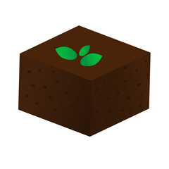 Brownie, food illustration, eps 10