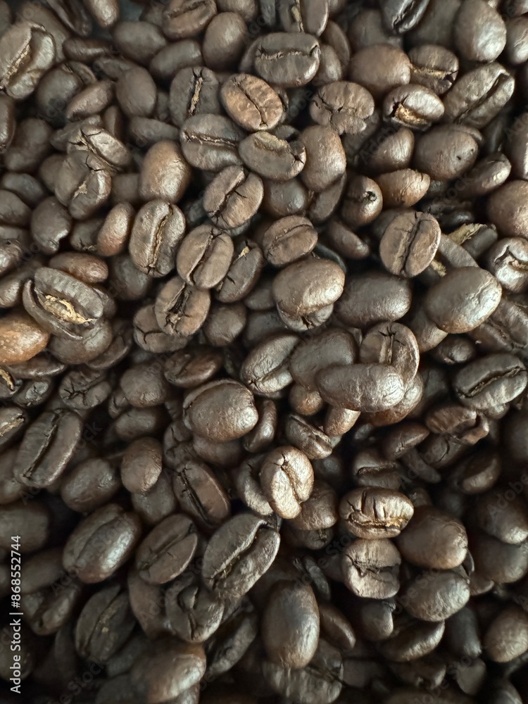 Wall mural coffee beans background