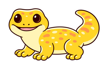 Cute cartoon Tokay Gecko drawing