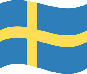 Obraz premium Sweden Flag Waving, Vector Graphic Illustration