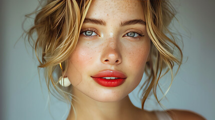 Fototapeta premium Portrait of a Cute Woman