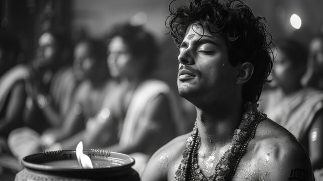 Pandits Learning Spiritual and Traditional Practices