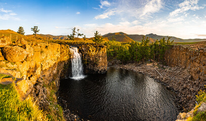 The Orkhon Waterfall, also called Ulaan Tsutgalan, is one of the most famous sights in central Mongolia, but the valley downstream is even more beautiful © Benjamin