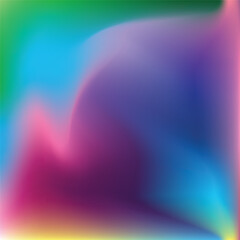 Abstract blurred gradient mesh background. Colorful smooth banner template. Holographic Texture. Metal Gasoline Brochure. Purple Pop Background. Neon Poster.Y2k