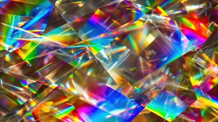 Abstract Iridescent  Background with  Geometric Shapes