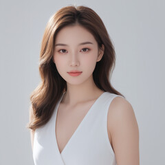 Fototapeta premium asian korean ai woman model